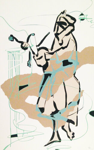the dancer par Hicham Bermaky, Peinture en vente sur Singulart