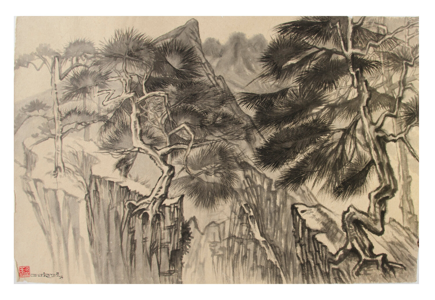 "Pine Trees and Valley" Caner Karavit