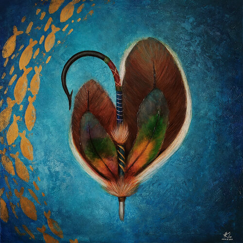 I caught the LUCK...(family) van Ivana Vichova, Schilderij te koop op Singulart