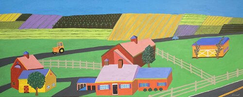 Georgia Farmland di Sue Graef, Pittura in vendita su Singulart
