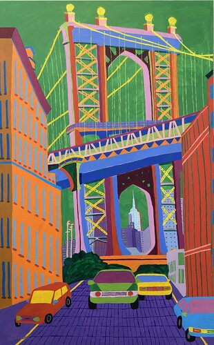 Manhattan Bridge van Sue Graef, Schilderij te koop op Singulart