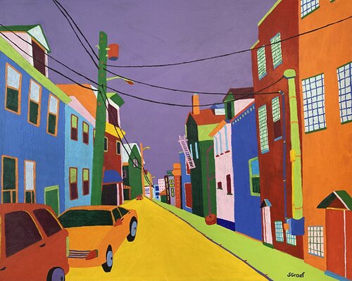 Backstreet di Sue Graef, Pittura in vendita su Singulart