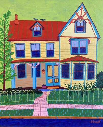 Haddonfield House by Sue Graef, Painting for Sale on Singulart