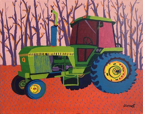 Tractor van Sue Graef, Schilderij te koop op Singulart