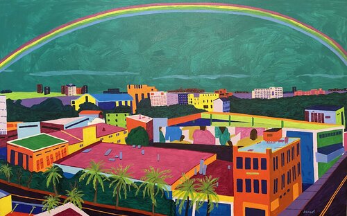Rainbow Over Clearwater von Sue Graef, Malerei kaufen auf Singulart