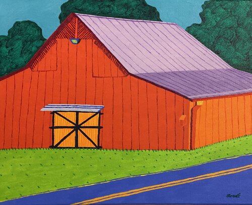 Barn by Sue Graef, Painting for Sale on Singulart