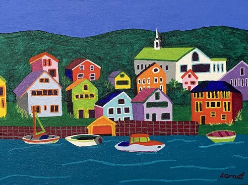 Lake Winnipesaukee van Sue Graef, Schilderij te koop op Singulart