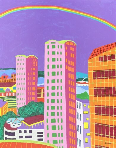 Rainbow Over Tampa von Sue Graef, Malerei kaufen auf Singulart