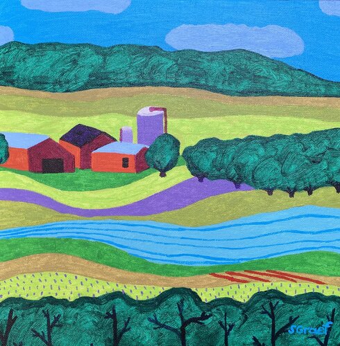 Farmland Three von Sue Graef, Malerei kaufen auf Singulart