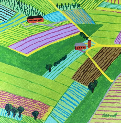 Farmland Four by Sue Graef, Painting for Sale on Singulart