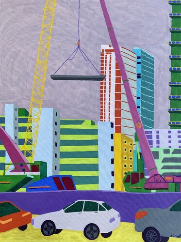 Construction Site von Sue Graef, Malerei kaufen auf Singulart