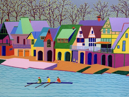 Boathouse Row van Sue Graef, Schilderij te koop op Singulart