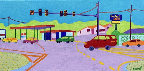 Traffic van Sue Graef, Schilderij te koop op Singulart