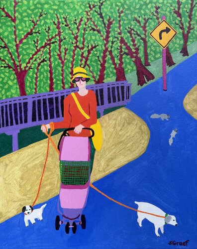Two Dogs von Sue Graef, Malerei kaufen auf Singulart