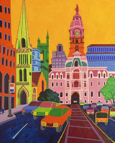 City Hall de Sue Graef, Pintura a la venta en Singulart