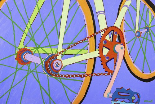 Green Spokes di Sue Graef, Pittura in vendita su Singulart