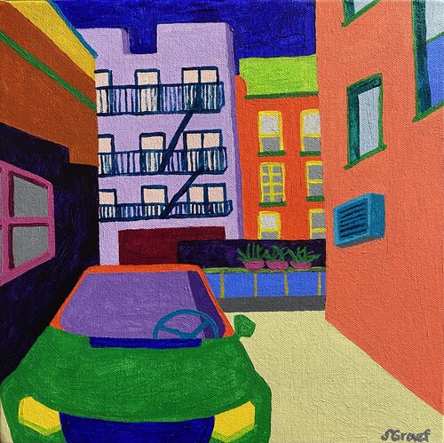 View from the Alley von Sue Graef, Malerei kaufen auf Singulart