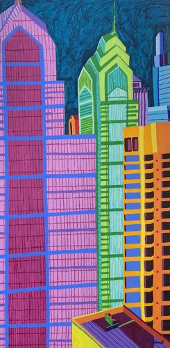 Center City di Sue Graef, Pittura in vendita su Singulart