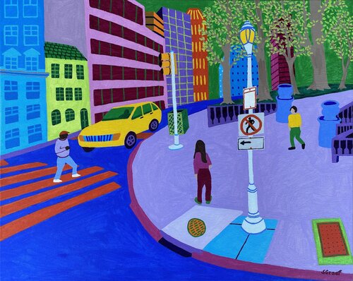 Rittenhouse Square di Sue Graef, Pittura in vendita su Singulart