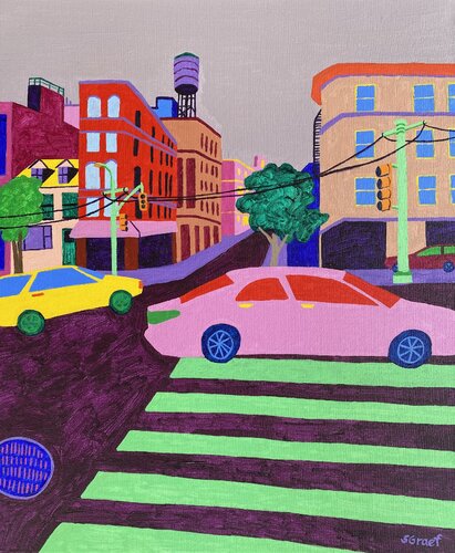 Rivington Street van Sue Graef, Schilderij te koop op Singulart