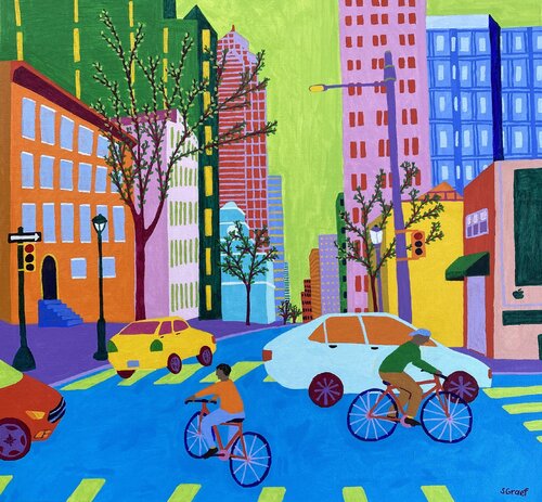 21st and Chestnut van Sue Graef, Schilderij te koop op Singulart