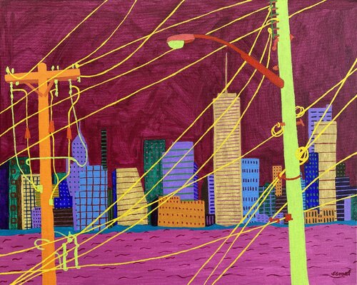Power Lines von Sue Graef, Malerei kaufen auf Singulart