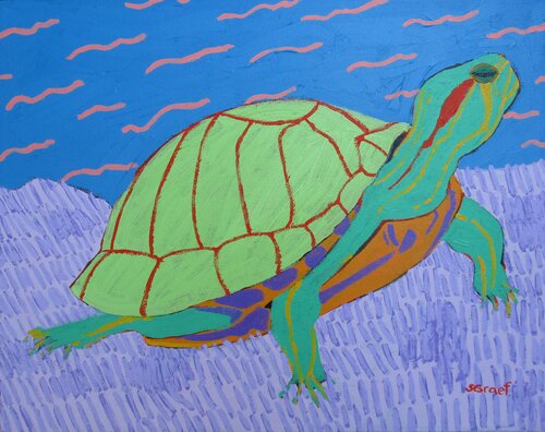 Turtle de Sue Graef, Pintura a la venta en Singulart