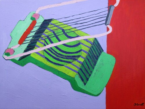 Egg Slicer on Lavender van Sue Graef, Schilderij te koop op Singulart