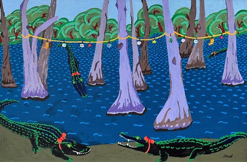 Bayou Holiday Fantasy von Sue Graef, Malerei kaufen auf Singulart