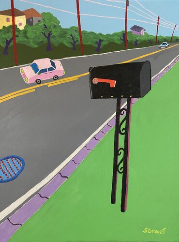 Mailbox on Lake Avenue de Sue Graef, Pintura a la venta en Singulart