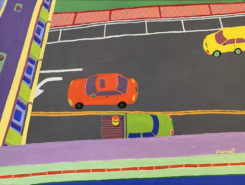 Looking Out the Window by Sue Graef, 회화 for Sale on Singulart