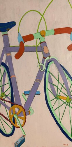 Lavender Bike di Sue Graef, Pittura in vendita su Singulart