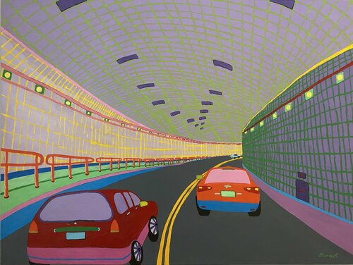 Lincoln Tunnel di Sue Graef, Pittura in vendita su Singulart
