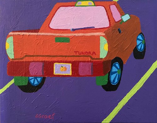 Truck on Gulf to Bay Blvd di Sue Graef, Pittura in vendita su Singulart