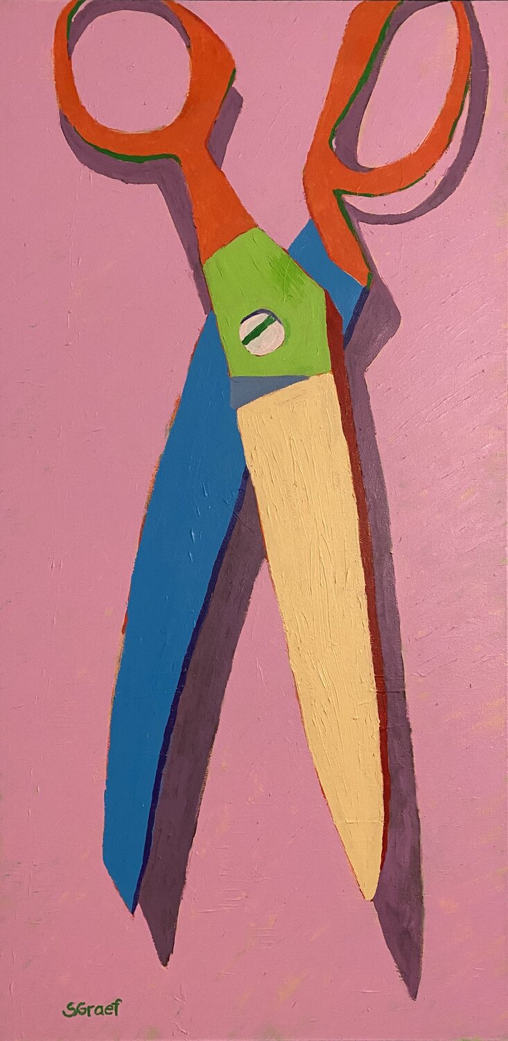 Scissors on Pink Sue Graef
