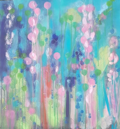 Spring meadow di Karolina Kasprzak, Pittura in vendita su Singulart