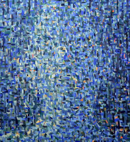Head dissolved blue II . 2021 di Ilona Ottenbreit, Pittura in vendita su Singulart