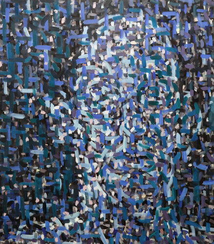 Head dissolved rosé-blue di Ilona Ottenbreit, Pittura in vendita su Singulart