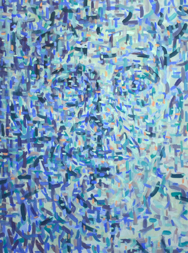 Head A.G. - eine Hommage an Alberto Giacometti di Ilona Ottenbreit, Pittura in vendita su Singulart