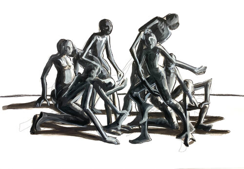 Tanz 14_4_T  2014/23 von Ilona Ottenbreit, Zeichnungen kaufen auf Singulart