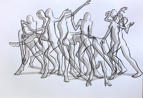 Tanz Nr 3 - 2012_23 von Ilona Ottenbreit, Zeichnungen kaufen auf Singulart