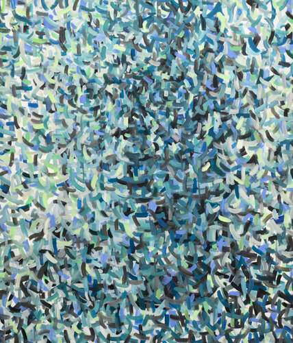 Head dissolved - blue green di Ilona Ottenbreit, Pittura in vendita su Singulart