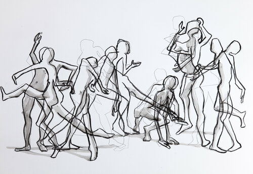 Tanz IV - 2012 par Ilona Ottenbreit, Dessin en vente sur Singulart