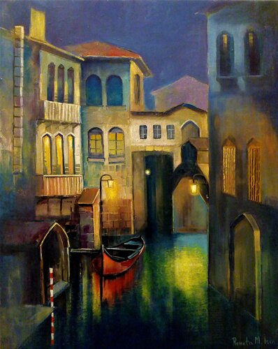 " Evening in Venice " di Reneta Isin, Pittura in vendita su Singulart