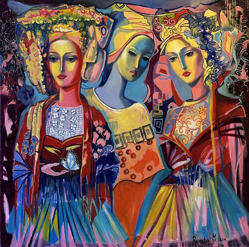 " Butterfly Night " van Reneta Isin, Schilderij te koop op Singulart