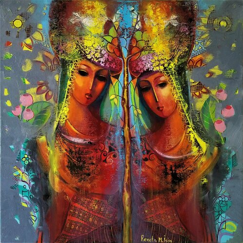 " Dryads " van Reneta Isin, Schilderij te koop op Singulart