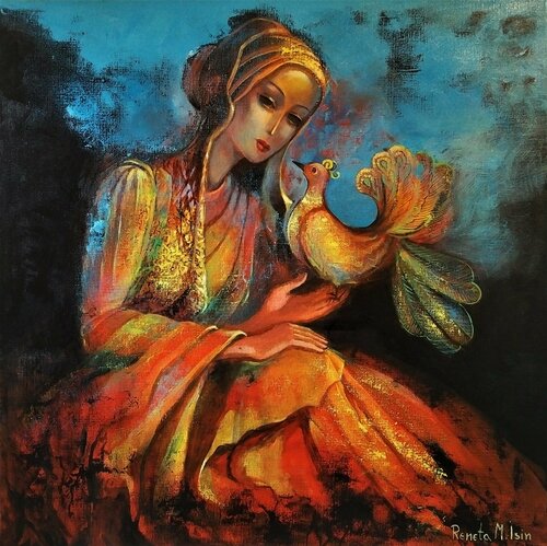 " Meeting " di Reneta Isin, Pittura in vendita su Singulart