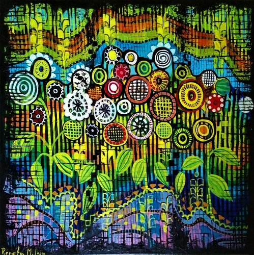" Melody of Flowers " van Reneta Isin, Schilderij te koop op Singulart