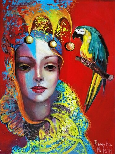 " My Joker " di Reneta Isin, Pittura in vendita su Singulart