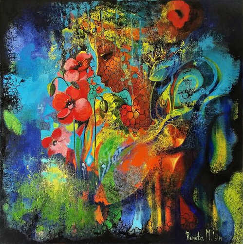 " My Poppies " van Reneta Isin, Schilderij te koop op Singulart
